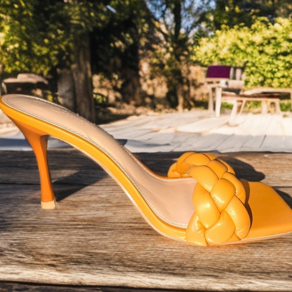 Rusty Orange Braided Women's Heels